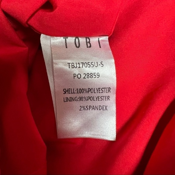 TOBI RAQUEL RED MULTI FLORAL PRINT Halter ROMPER womens size M - Picture 7 of 8